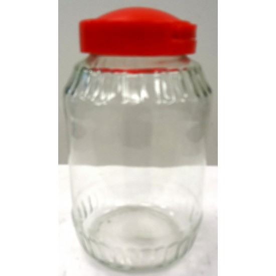 2Liter Red Lid Storage Jar-12/C M/12