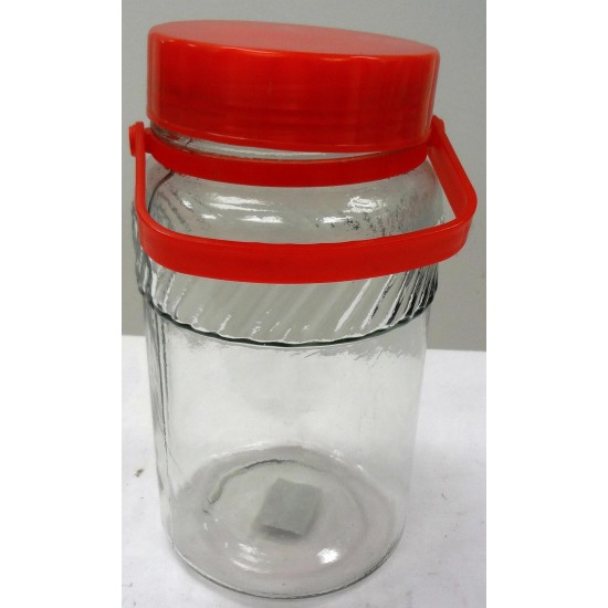 3Liter Red Lid Storage Jar-12/C M/12
