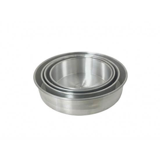 4 PC Aluminum Cake Pan 3" Depth 20/C (China) 4 PC Aluminum Cake Pan 3" Depth 20/C (China)