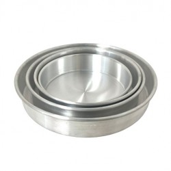 4 PC Aluminum Cake Pan 2" Depth 20/C (China)