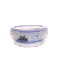 Round Glass Food Container 400 ml/ 13.5 oz/ 1.7 cup 