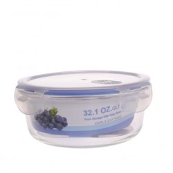 Round Glass Food Container 650 ml/ 22.0 oz/ 2.8 cup 