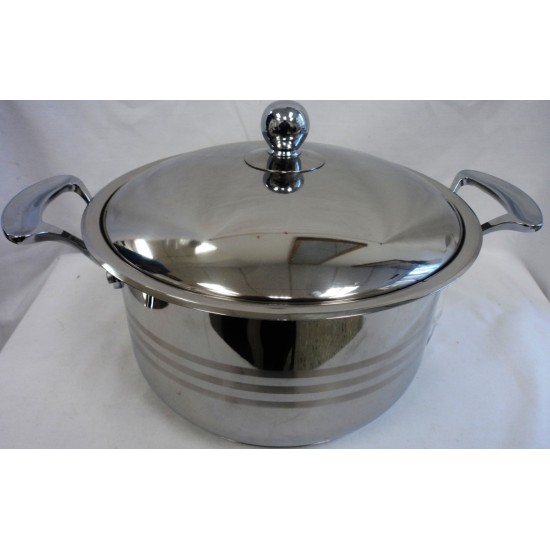 24cm Heavy Duty Stainless Steel Cooking Pot,6/C