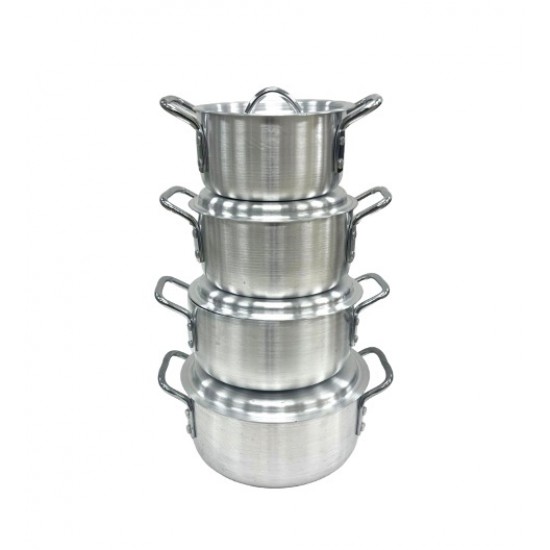 4pc. Aluminium Pot Set- 14,16,18,20cm,1/C