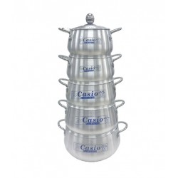 5 pc Aluminum Bally Shape Cooking Pot-16,18,20,22,24 cm,1/C