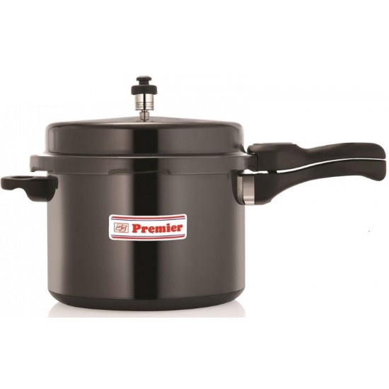 Alum. Trendy Black Cuina Pressure Cooker-Induction Botton 7.5 Ltrs