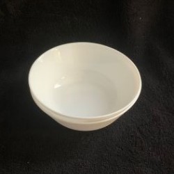 6" Opal ware white Salad Bowl 