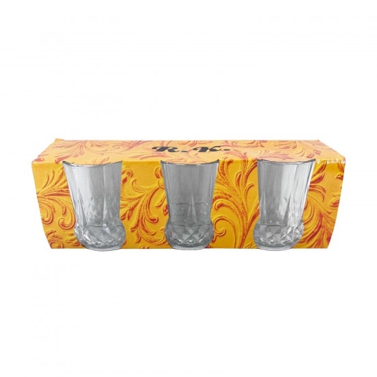 3pc Glass Set in Crystal Design (Small Size) 8oz,24/C