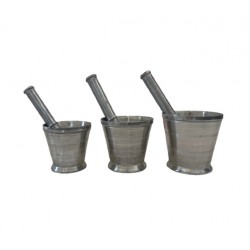 3pcs. Mortar & Pestle, Aluminum,   # 1/2/3