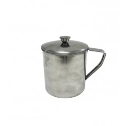 Mug w/ Lid, SS Handle, 11cm