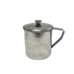 Mug w/ Lid, SS Handle, 11cm