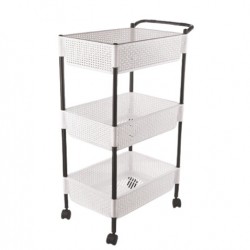 3 Tier Basket - Trolly W / Wheels, Plastic 