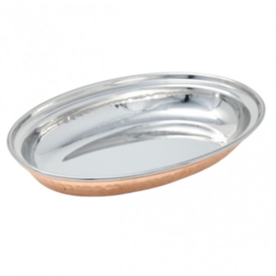 Oval Bowl / Dish-Copper w/SS Liner 7"/18cm # 1 Oval Bowl / Dish-Copper w/SS Liner 7"/18cm # 1