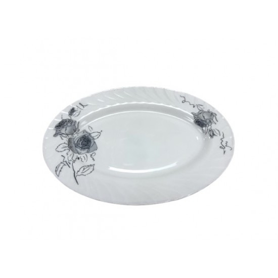 14' Oval Platter (Black & White),24/C M/12