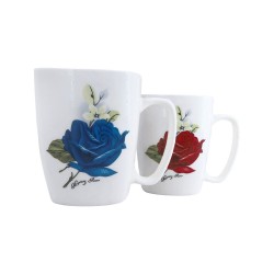 Flower Design Coffee Mugs(SQUARE),72/C