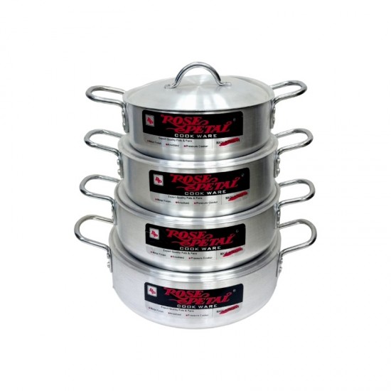 4 pcs Aluminum Fish Pot - Rose Petal