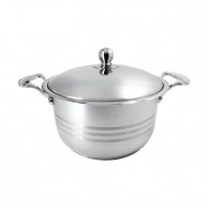 24cm Heavy Duty Stainless Steel Cooking Pot,6/C