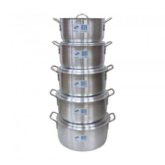 5pc Aluminum Deep Cooking Pot Set - 24, 26, 28, 30, 32cm,1/C