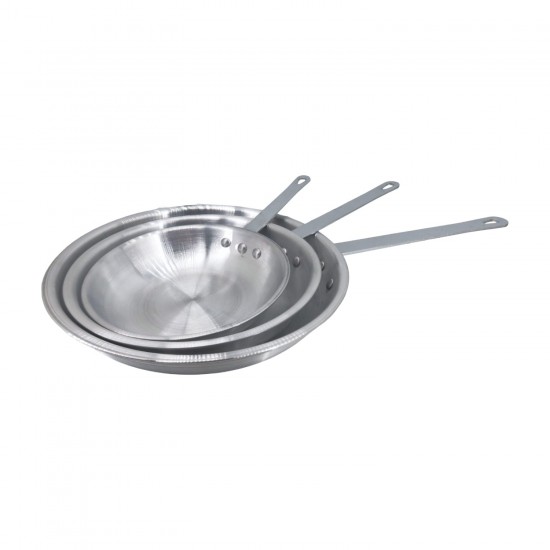 3pc Aluminum Frying Pans - 8, 10, 12'