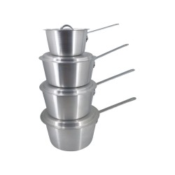 4pc Aluminum Sauce Pot Set - 15, 20, 22, 24cm,4/C