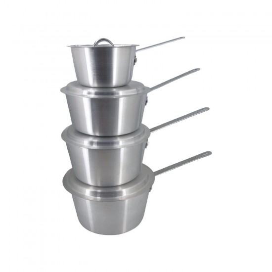 4pc Aluminum Sauce Pot Set - 15, 20, 22, 24cm,4/C