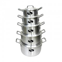5 Pcs. Regular Aluminium Cooking Pot Set 20,22,24,26,28 CM