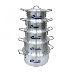 Heavy Duty Aluminium Cooking Pot Set 20,22,24,26,28 CM