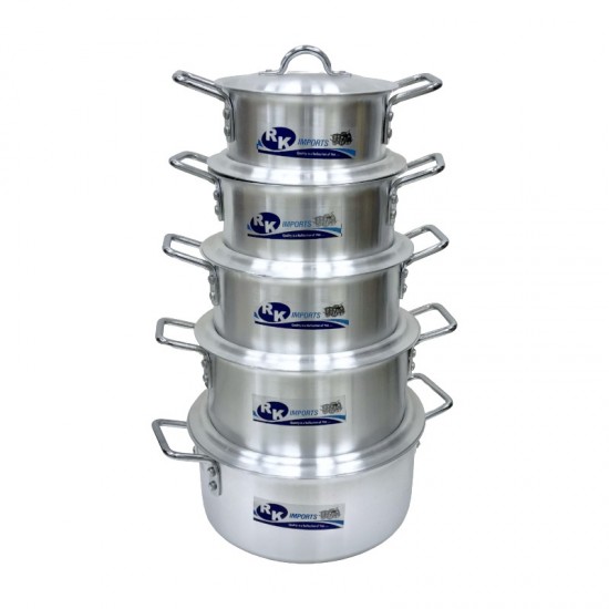 Heavy Duty Aluminium Cooking Pot Set 20,22,24,26,28 CM