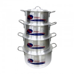 Aluminium Cooking Pot Set 32-34-36-38-CM