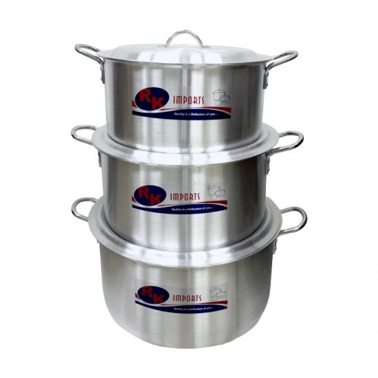 HEAVY DUTY 3 PCS POT SET 10/42CM..11/44CM..12/46CM