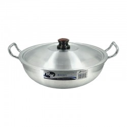 Aluminum Shining Karahi ( Wok ) 38 cm with lid 5/C