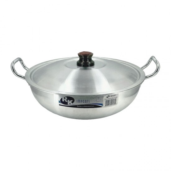 Aluminum Shining Karahi ( Wok ) 38 cm with lid 5/C