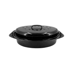 Enamel Oval Roaster(33cm.x23cm.) 5-7 lb.,6/C