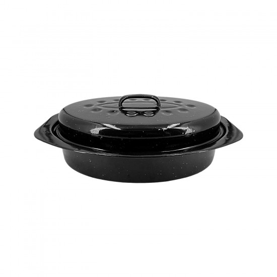 Enamel Oval Roaster(33cm.x23cm.) 5-7 lb.,6/C