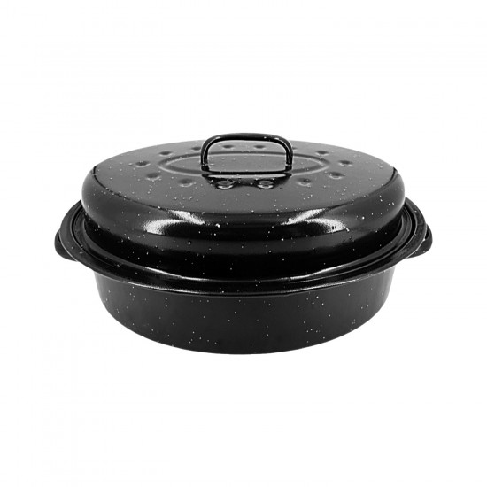 Enamel Oval Roaster(42cm.*32cm.) 15-18lb.6/C