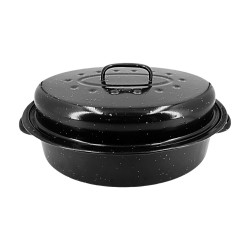 Enamel Oval Roaster(48cm.*34cm.) 18-22lb.6/C