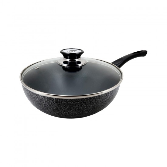 Non Stick Wok 22cm w/cover and Long handle