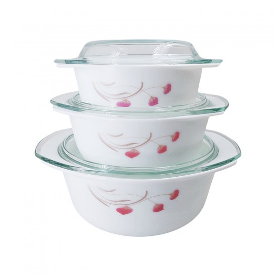 3Pcs. Casserole Set (Pink)4/C M/2