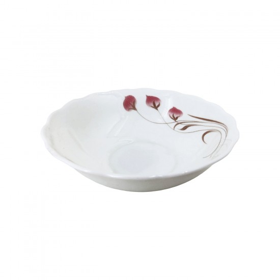 6' Opalware Bowl (Pink & White) 72/C
