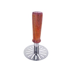 Potato/Garlic Masher, S. Steel/Wooden Handle (Breezy)