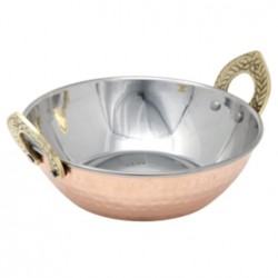 Wok - Serving Dish - Copper w/SS Liner 5"/13cm # 1