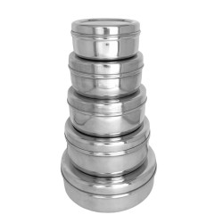 5pcs.Food Saver/Container Set  # 6,7,8,9,10; 8/10/12/16/18CMS