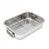 Roasting Pan w/Grill-25x18cm -0.5mm