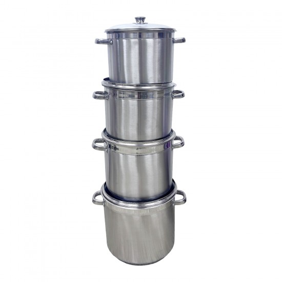 4pcs.Prof. Stockpot Set, 8/12/16/20qt.