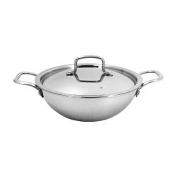 Triply Wok / Kadahi w/Lid - 28cm, Deep