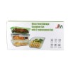 4 PCS GLASS FOOD STORAGE CONTAINER SET ( 2 REPLACEMENT LIDS)