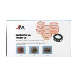 18 PCS GLASS FOOD STORAGE CONTAINER SET ( 9 GASKETS FREE)