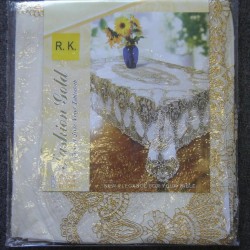 PVC Table Cloth Round 182cm (70') Gold,24/C M/12