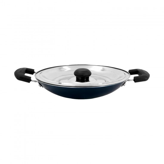 Non Stick Wok w/lid - AppamChetty -200mm   