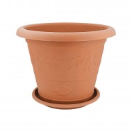 12' Round planter with floral design (10x12),48/C M/12